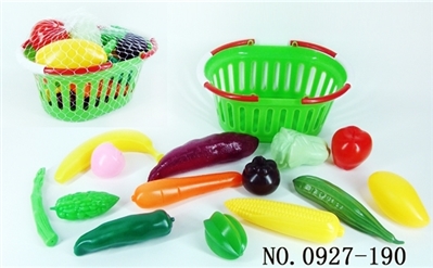 14 PCS big basket with fruits and vegetables - OBL768109