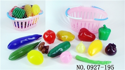 14 PCS big basket with fruits and vegetables - OBL768114