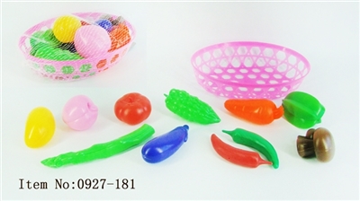 Fruits and vegetables with basket of 11 PCS - OBL768140