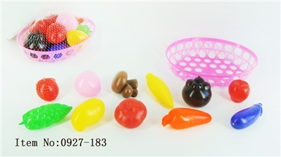 Fruits and vegetables with basket of 11 PCS - OBL768142