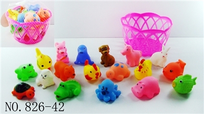 捏捏叫小动物18只篮子装 - OBL768236