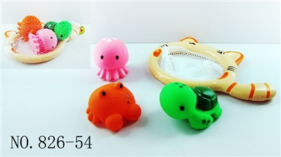 大脸猫网捞+喷水动物3只装 - OBL768248