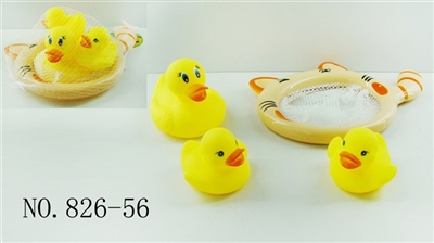 大脸猫网捞+捏捏叫游泳鸭一大二小装 - OBL768250