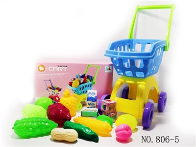 Shopping cart with fruits and vegetables five small box 16 PCS - OBL768298