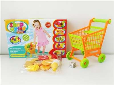 Shopping cart with food - OBL768311