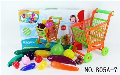 Shopping cart with fruit and vegetables. 14 PCS - OBL768316