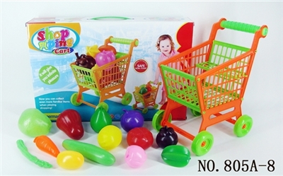 Shopping cart with 13 PCS of fruits and vegetables - OBL768317