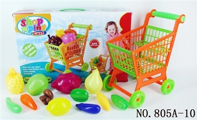 Shopping cart with fruits and vegetables, 12 PCS - OBL768319