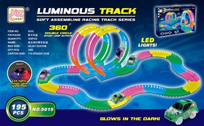 Luminous acrobatics 360 ° 2-ring soft racing track - OBL769273