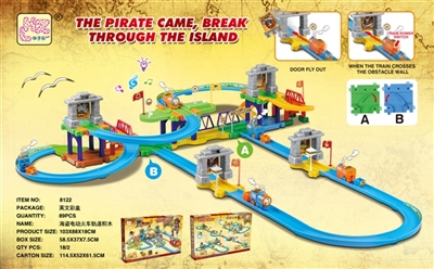 Pirate adventure in small train sensor rail building blocks - OBL769385