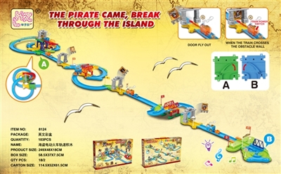 Pirate adventure in small train sensor rail building blocks - OBL769387