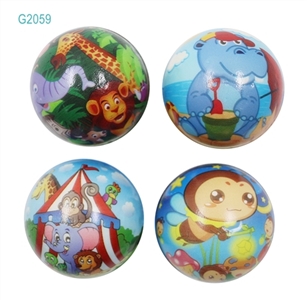 6.3 CM PU ball 4 pack animals - OBL770731