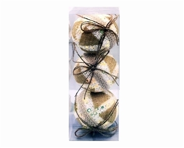 3 only 7.7 CM wide bubble linen ball with lace - OBL770874