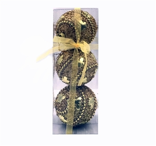 7.7 CM wide bubble hang golden ball 3 to 1 box only - OBL770876