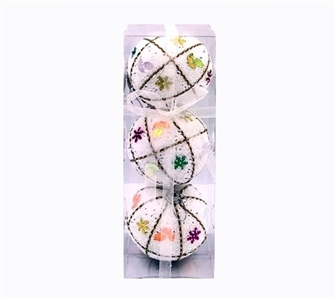7.7 CM wide white foam ball plus beautiful piece and line 3 to 1 box only - OBL770879