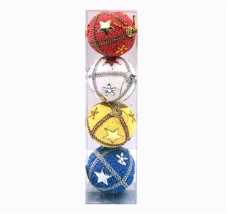 4 only 1 box of 5.8 CM wide star bubble multi-color ball - OBL770881