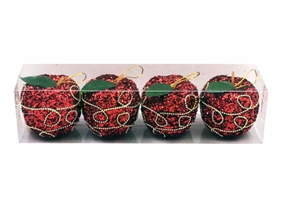 Only 4 5.7 CM wide and 1 box of foam red apples and strings - OBL770898