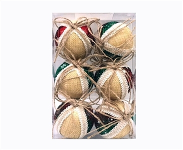 6 pack 1 box of 6 cm wide linen cloth and color cloth foam ball - OBL770907