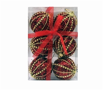 6 cm wide red bubble ball plus Jin Sheng and Kim series of 6 to 1 box - OBL770916