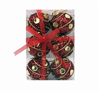 6 cm wide red bubble ball plus bead piece and Jin Sheng 6 to 1 box - OBL770917