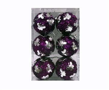 6 cm wide purple foam ball and butterfly only 1 box - OBL770920