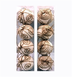 Only 4 6.8 CM wide and 1 box of beautiful piece of foam ball with hemp rope - OBL770930