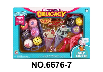 Elegant cake and ice cream can cut the bread - OBL771401