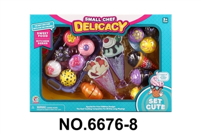 Elegant cake and ice cream can cut the bread - OBL771402