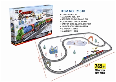 电动灯光圣诞轨道套装（全长762CM） - OBL771452