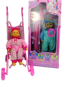 14 inch cotton core six sound doll (with flash plastic cart/two conventional) - OBL772619