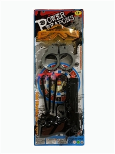 Hand wooden needle gun handcuffs with patch - OBL772655