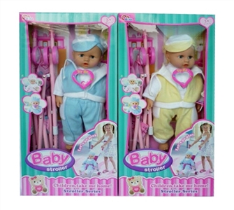 16 inch cotton body flash music doll with hardcore cart (2, orange) - OBL772717