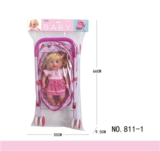 14 inch blowing iron body doll cart (6 sound 3 ag13 packet electricity) - OBL773225