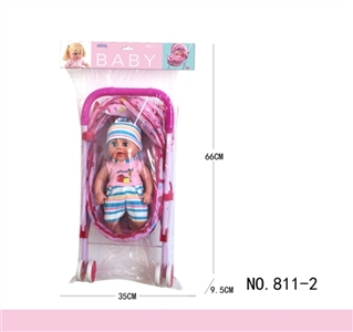 14 inch blowing iron body doll cart (6 sound 3 ag13 packet electricity) - OBL773226