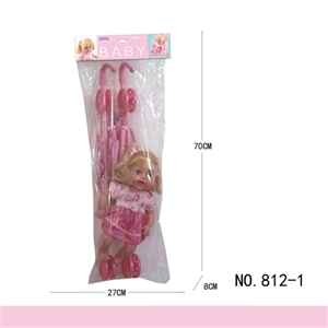 14 inch body blowing plastic doll cart (6 sound 3 ag13 packet electricity) - OBL773230