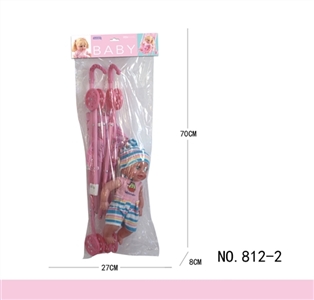 14 inch body blowing plastic doll cart (6 sound 3 ag13 packet electricity) - OBL773231