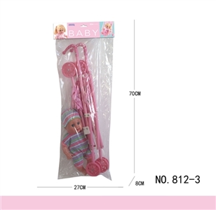 14 inch body blowing plastic doll cart (6 sound 3 ag13 packet electricity) - OBL773232