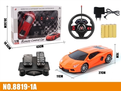四通遥控 黑窗 兰博基尼车 1:16（无尾翼）重力感应+脚踏 - OBL773755