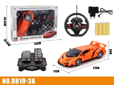 四通遥控 黑窗 兰博基尼车 1:16  重力感应+脚踏 - OBL773757