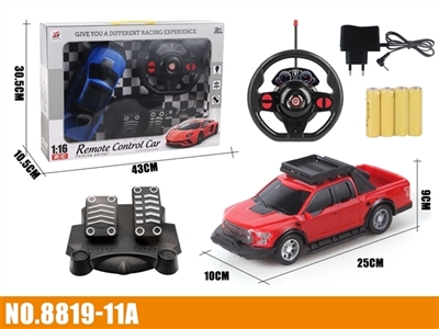 四通遥控 黑窗 福特  1:16 重力感应+脚踏 - OBL773765