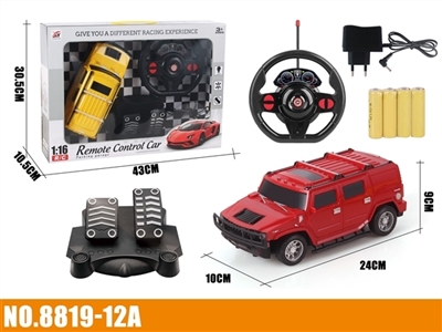 四通遥控  黑窗 悍马  1:16 重力感应 +脚踏 - OBL773766