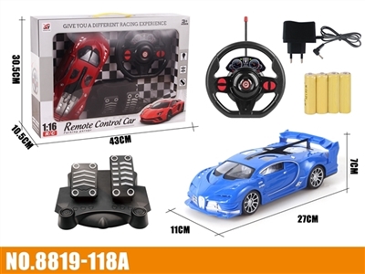 （新款）四通遥控 明窗 布加迪 1:16 重力感应+脚踏 - OBL773782