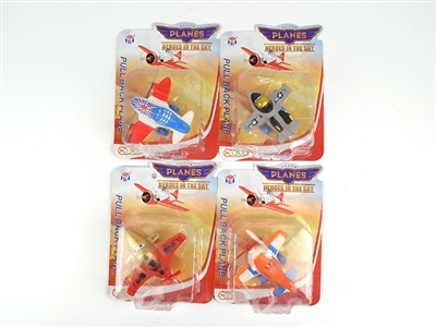 汽车总动员飞机款系列4款混装(搪塑软胶+塑料飞机底和车轮+回力功能)     1PCS/片 - OBL773926