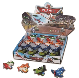 汽车总动员飞机款系列4款混装(搪塑软胶+塑料飞机底和车轮+回力功能)    16PCS/盒 - OBL773930