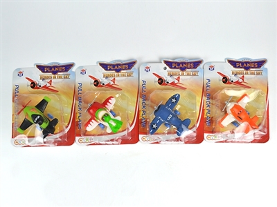 汽车总动员飞机款系列4款混装(搪塑软胶+塑料飞机底和车轮+回力功能)     1PCS/片 - OBL773931