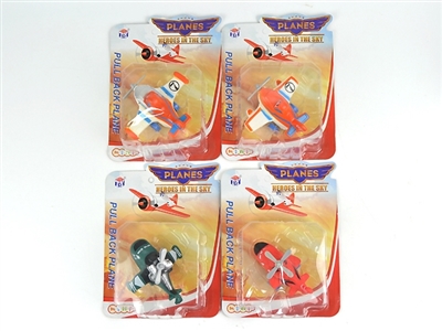 汽车总动员飞机款系列4款混装(搪塑软胶+塑料飞机底和车轮+回力功能)     1PCS/片 - OBL773936