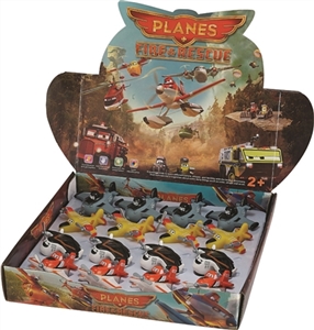 汽车总动员飞机款系列4款混装(搪塑软胶+塑料飞机底和车轮+回力功能)    16PCS/盒 - OBL773939