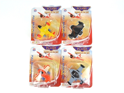 汽车总动员飞机款系列4款混装(搪塑软胶+塑料飞机底和车轮+回力功能)     1PCS/片 - OBL773940