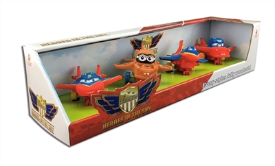 卡通飞机4装混装（可以多款飞机混装，所有飞机都可以装此款彩盒）（搪塑软胶+塑料飞机底和车轮+回力功能）  4PCS/盒 - OBL773943