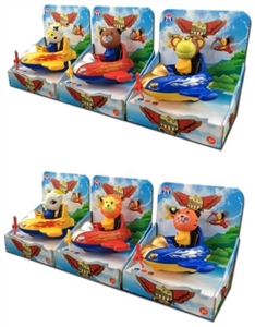 新款飞船6款混装（ABS材料主体+搪塑卡通动物头+回力功能）1PCS/盒 - OBL773945